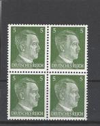 Historie Duitse Rijk, postzegels Adolf Hitler in blok van 4, Verzenden, Overige soorten, Duitsland, Overige typen