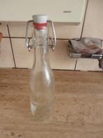 Fles glas glazen fles met stop vaas decoratie wonen, Huis en Inrichting, Overige kleuren, Ophalen of Verzenden, Minder dan 50 cm