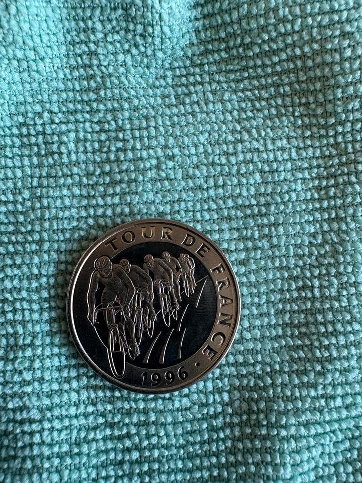ECU 1996 Tour de France herdenkingsmunt, Postzegels en Munten, Munten | Europa | Niet-Euromunten, Losse munt, Frankrijk, Ophalen of Verzenden
