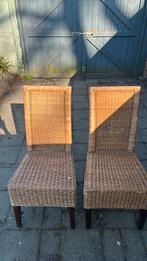 2 eetkamerstoelen, Huis en Inrichting, Stoelen, Ophalen, Gebruikt, Bruin, Twee