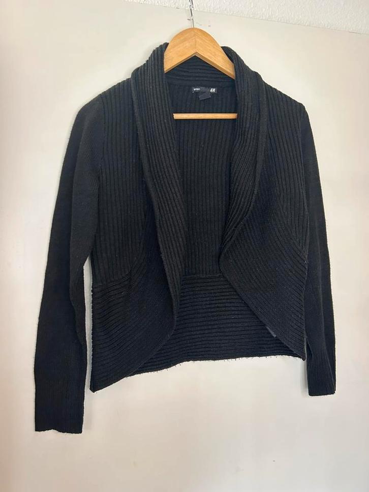 Dames vest merk H&M maat S, Kleding | Dames, Truien en Vesten, Gedragen, Maat 36 (S), Zwart, Ophalen of Verzenden