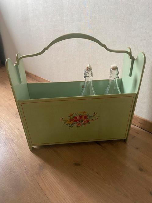 Vintage landelijk flessenrek of flessendrager, Huis en Inrichting, Keuken | Keukenbenodigdheden, Ophalen of Verzenden