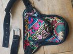 Hippie style heuptasje geborduurd, Ophalen of Verzenden, Zo goed als nieuw, Zwart, Schoudertasje