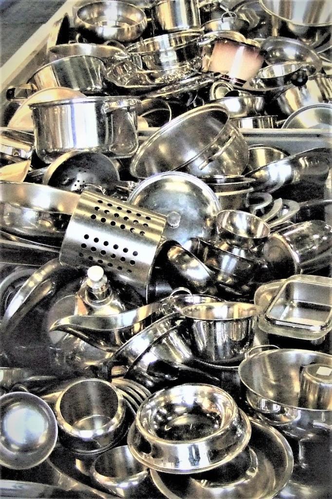 Potten, pannen, schalen enz., Huis en Inrichting, Keuken | Potten en Pannen, Gebruikt, Pannenset, Overige materialen, Ophalen