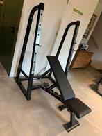 Set: Bankdruk rek/squat rack & bankje, Ophalen, Zo goed als nieuw, Fitnessbank