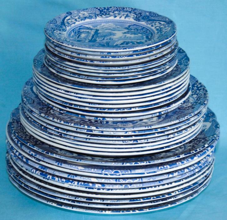 Spode " Italian Blue " Verschillende Borden, Huis en Inrichting, Keuken | Servies, Zo goed als nieuw, Bord(en), Overige stijlen