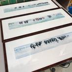 Een 3tal aquarellen van Wiebe van der Zee. Koeien., Ophalen of Verzenden