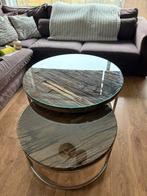 Richmond ronde salontafels, Huis en Inrichting, Tafels | Salontafels, Ophalen, Rond, 50 tot 100 cm, Zo goed als nieuw