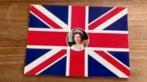 Oude Ansichtkaart Queen Elizabeth / vlag Engeland, Ophalen of Verzenden, Gebruikt, Buitenland, Kaart, Foto of Prent