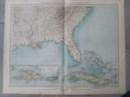 168-169 / Zuid Oost Amerika Cuba en Bahama's Litho uit 1899, Ophalen of Verzenden