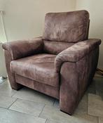 Fauteuil model target in de kleur lever (stof), Ophalen, 75 tot 100 cm, Zo goed als nieuw, 75 tot 100 cm
