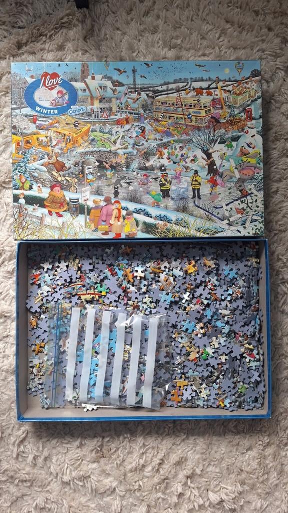 Gibsons puzzel - I love winter - 1000 stukjes, Ophalen of Verzenden, Zo goed als nieuw