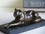 Bronzen beeld Kat Panter Tijger Katachtige Art Deco stijl, Verzenden