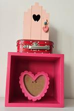 Lief set wandkubus, huisje fotolijst en koffertje, Ophalen of Verzenden, Gebruikt, Wanddecoratie