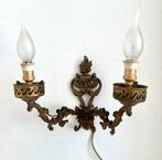 Vintage wandlamp brons, Ophalen of Verzenden, Brons