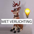 Reindeer Funny – Rendier met verlichte neus hoogte 112 cm, Diversen, Nieuw, Ophalen