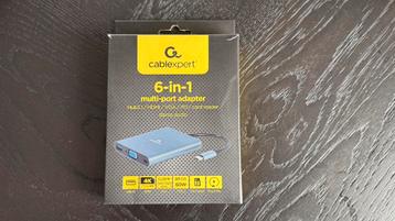 ADAPTER 6-IN-1 USB C naar USB A HDMI VGA MICRO SD AUDIO PD beschikbaar voor biedingen