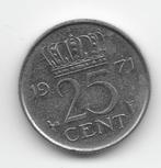 Nederland 25 cent 1971  KM# 183, Ophalen of Verzenden, Koningin Juliana, 25 cent, Losse munt