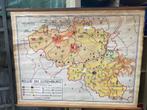 Vintage kaart belgie luxemburg wandplaat wandkaart  dijkstra, Ophalen, Aardrijkskunde