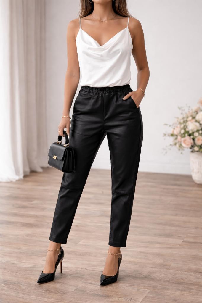 Arma leren broek 36 zwart, Kleding | Dames, Broeken en Pantalons, Zo goed als nieuw, Maat 36 (S), Zwart, Lang, Ophalen of Verzenden