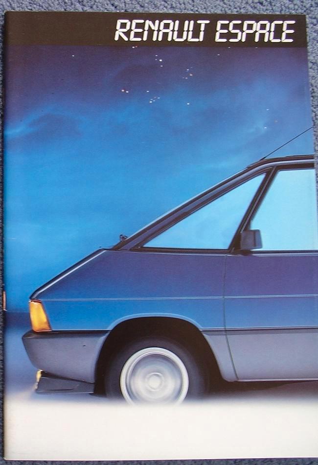 Renault Espace 1986 brochure, Boeken, Auto's | Folders en Tijdschriften, Zo goed als nieuw, Renault, Verzenden