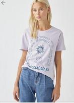 Pull & bear t shirt maat S lila - in zeer goede staat, Kleding | Dames, Verzenden, Paars, Zo goed als nieuw, Korte mouw