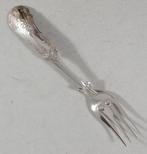 Zilveren zuurvork vleesvorkje biedermeier antiek 835 zilver, Ophalen of Verzenden, Zilver