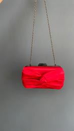 Prachtige rode clutch, Ophalen of Verzenden, Zo goed als nieuw, Rood, Avondtasje