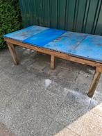 Oude tuintafel 2m x1m x 75cm hoog, Ophalen, Gebruikt, Rechthoekig, Kunststof