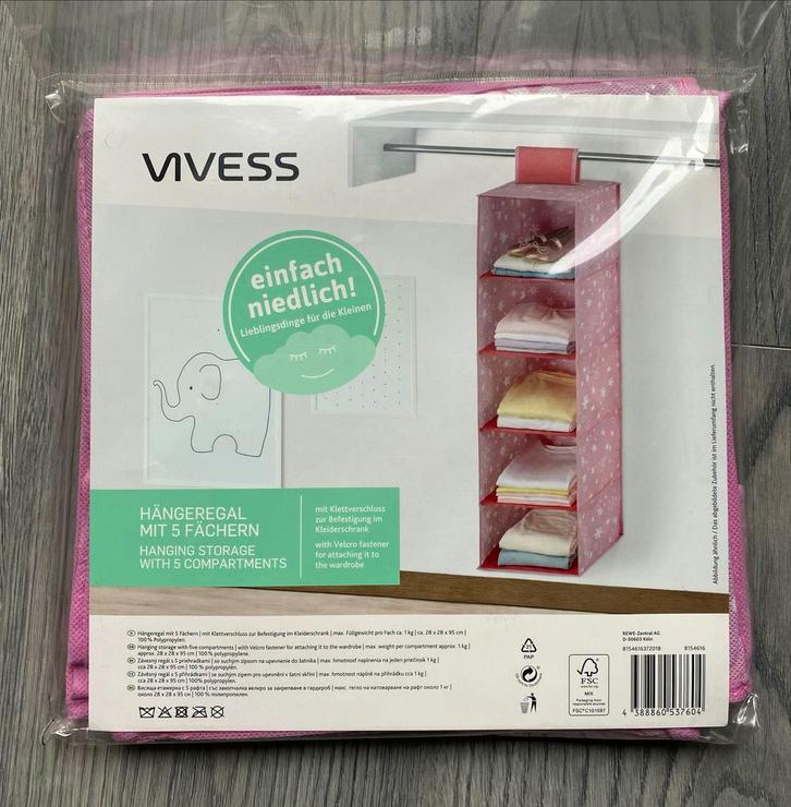 Hangende Kast Organizer - 5 Vakken, Huis en Inrichting, Kasten | Kledingkasten, Nieuw, Minder dan 100 cm, Minder dan 50 cm, 25 tot 50 cm