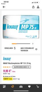 MP 75 KNAUF stuc gips, Doe-het-zelf en Verbouw, Minder dan 4 cm, Overige materialen, Nieuw, Ophalen of Verzenden