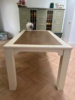 Rofrahome eettafel en salontafel van rofrahome eiken met wit, Huis en Inrichting, Tafels | Eettafels, Ophalen, Gebruikt, Eikenhout