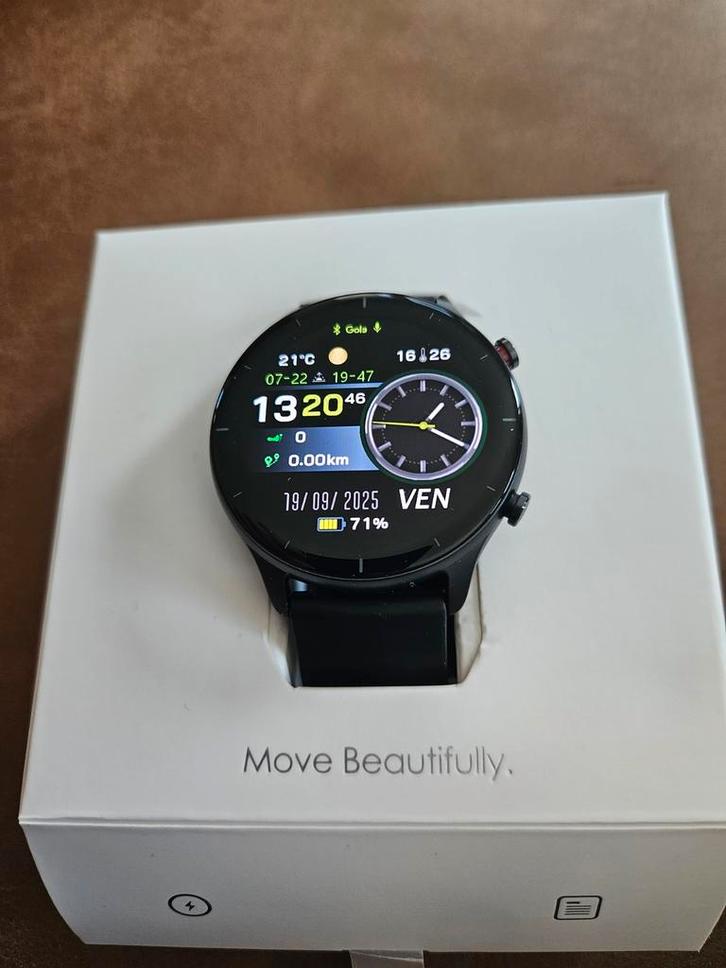 Amazfit GTR 2e - Nieuwstaat, Sieraden, Tassen en Uiterlijk, Smartwatches, Zo goed als nieuw, Android, Zwart, Afstand, Calorieverbanding