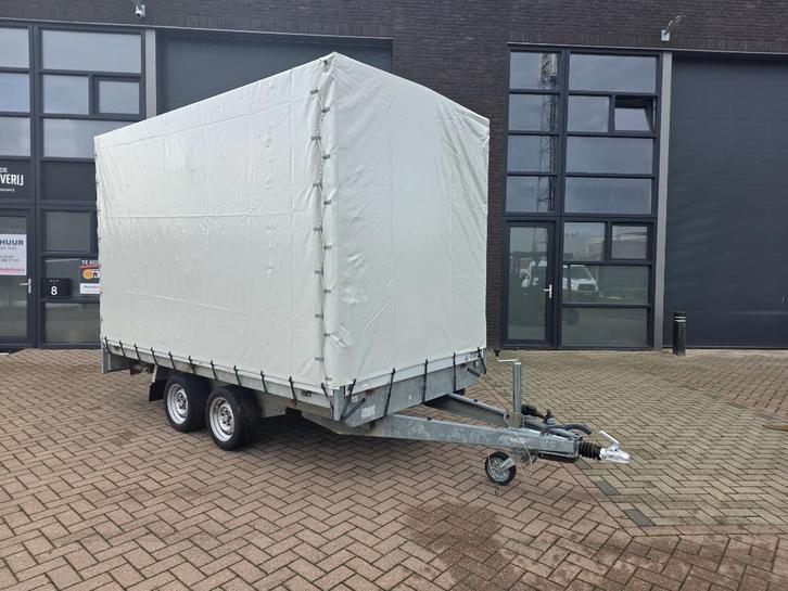 Zeer nette Henra Plateau Huif aanhanger 3.50m x 1.85m x 2.20, Auto diversen, Aanhangers en Bagagewagens, Zo goed als nieuw, Ophalen