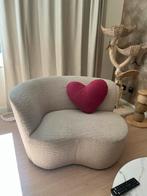 Teddy fauteuill bankje wit / creme Woood bouclé karwei, Huis en Inrichting, Banken | Sofa's en Chaises Longues, Ophalen, Gebruikt