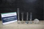Set van 4 Kleine Bubbelglazen Tulpenvaasjes, Ophalen of Verzenden