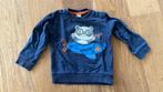 Trui maat 86 donkerblauw Panda beer in vliegtuig C&A 100%kat, C&A, Ophalen of Verzenden, Zo goed als nieuw, Truitje of Vestje
