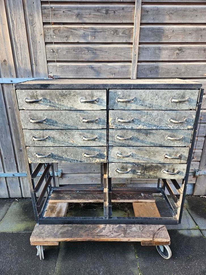 Oude werkplaatskast, Doe-het-zelf en Verbouw, Gereedschapskisten, Gebruikt, Ophalen