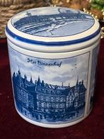 Vintage Delfts blauwe koektrommel Den Haag, Ophalen of Verzenden