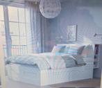 Ikea Brimnes bed met hoofdbord en kastjes 180x200, Huis en Inrichting, Ophalen, Tweepersoons, Zo goed als nieuw, 180 cm