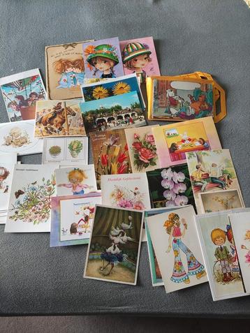 Ansichtkaarten retro verjaardag geboorte, heleboel beschikbaar voor biedingen