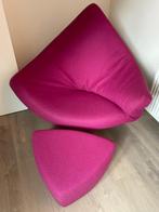 Draaistoel / fauteuil + voetenbank, ontwerp Maureen Knobben, Huis en Inrichting, Fauteuils, Ophalen, Gebruikt, Metaal, Modern