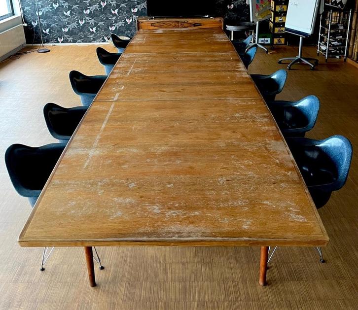 Conferentietafel (5 meter) Arne Vodder voor Sibast, Huis en Inrichting, Stoelen, Gebruikt, Hout, Bruin, Ophalen