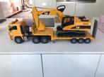 Bruder MAN truck met dieplader en CAT graafmachine samen, Kinderen en Baby's, Speelgoed | Speelgoedvoertuigen, Ophalen, Gebruikt