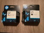 HP 21 zwarte inktcartridge en HP 22 kleuren inktcartridge, Ophalen of Verzenden, Zo goed als nieuw, HP