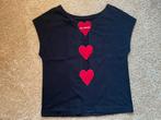 Love moschino shirt zwart - rood️ mt. 34 (S/M), Kleding | Dames, T-shirts, Zwart, Ophalen of Verzenden, Zo goed als nieuw, Love moschino