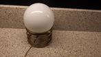 Goudkleurige spiraal-lamp uit de jaren '70, Huis en Inrichting, Lampen | Tafellampen, Ophalen of Verzenden, Gebruikt, Glas, Minder dan 50 cm