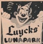 Retro reclame 1955 Luycks Lunapark clown & draaimolen, Verzamelen, Verzenden, Overige typen