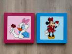 Katrien Duck & Minnie Mouse schilderij, Verzamelen, Disney, Ophalen of Verzenden, Mickey Mouse, Plaatje of Poster