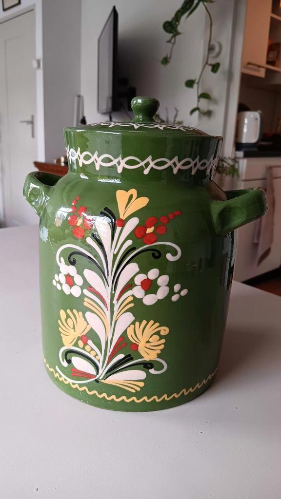 Pot uit Elzas handgeschilderd, Antiek en Kunst, Antiek | Keukenbenodigdheden, Ophalen of Verzenden